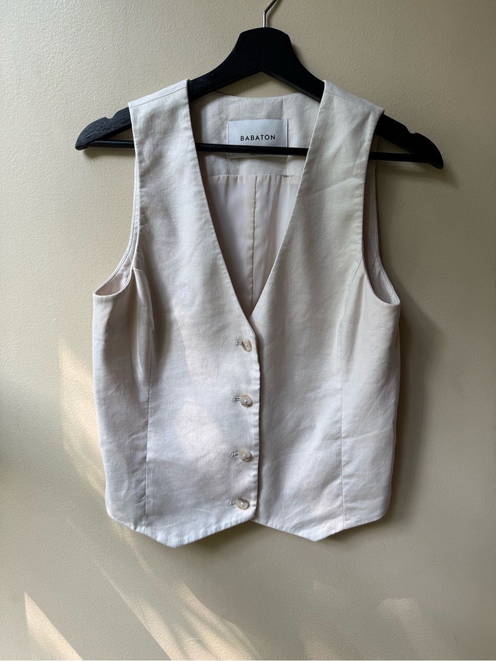 Babaton Deniro vest in Cream